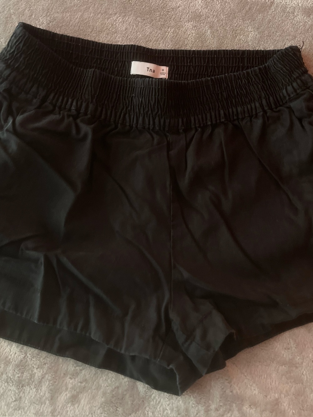 TNA Black Athletic Elastic-Waist Women's Shorts